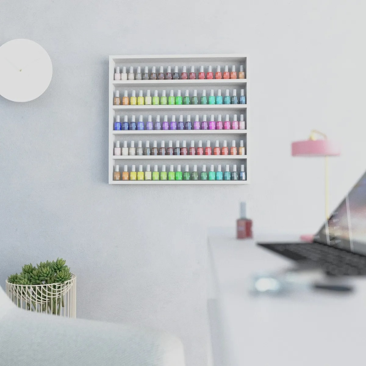Expositor De Esmaltes De Parede Organize Com Estilo - Imagem 6